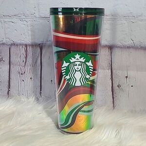 🆕️NWT STARBUCKS WINTER 2021 HOLIDAY MULTI COLOR SIREN LOGO COLD CUP TUMBLE 24OZ
